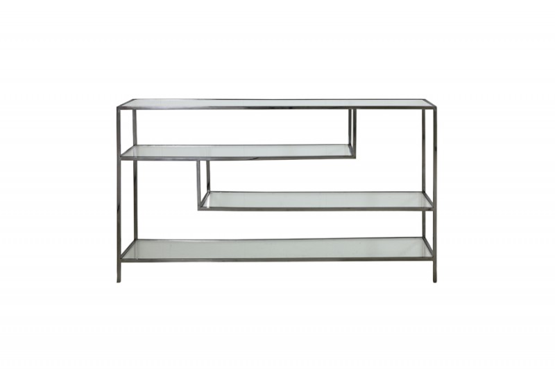 SHELF CONSOLE ZINK CLEAR GLASS 140 - CONSOLS, DESKS